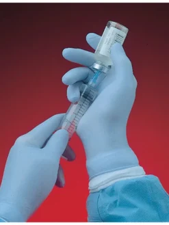 Work Gloves Showa N-DEX 6005PF Blue Nitrile 4-Mil Powder-Free Examination Gloves - Box Of 100