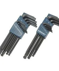 Signet 22-Piece Ballpoint Hex Key Sets | Metric 1.5 - 10mm | SAE 3/64" - 3/8" Hand Tools