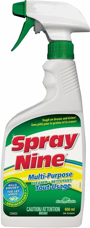Spray Nine Original All Purpose Cleaner/Disinfectant - 650 Ml Spray Bottle - Case Of 6