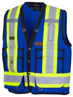 Pioneer Hi Viz Surveyor's Safety Vest - 150D Woven Twill Poly | Sizes Small - 4XL Hi-Vis Work Wear