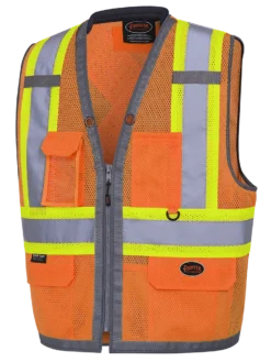 Pioneer "The Rock" Hi Viz Mesh Surveyor's Vest | Sizes Small - 4XL