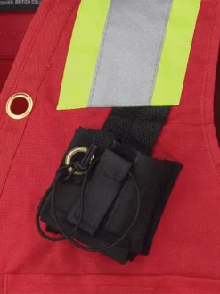 Hi-Vis Work Wear Pioneer Surveyor's/Supervisor's Safety Vest - 600D Oxford Poly | Red | Sizes S - 5XL