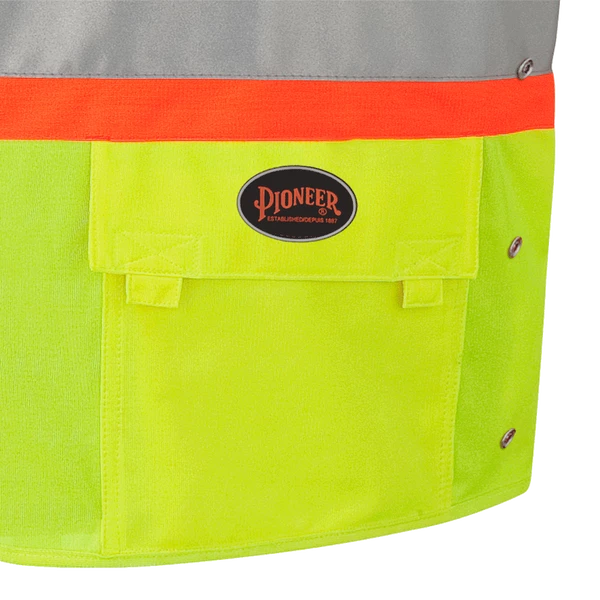 Pioneer Hi Viz Safety Vest - Tricot Poly Interlock - Adj. Sides | S/M - 4/5X Large Hi-Vis Work Wear