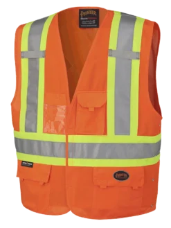 Pioneer Hi Viz Safety Vest - Tricot Poly Interlock - Adj. Sides | S/M - 4/5X Large Hi-Vis Work Wear