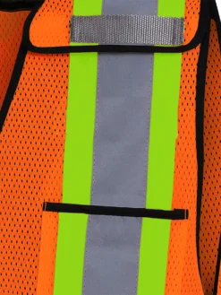 Hi-Vis Work Wear Pioneer Hi Viz Safety Tear-Away Poly Mesh Vest - One Size Fits Most