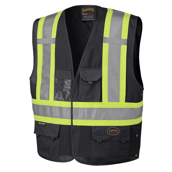 Pioneer Hi Viz Safety Vest - Tricot Poly Interlock - Adj. Sides | S/M - 4/5X Large Hi-Vis Work Wear
