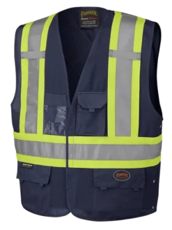 Pioneer Hi Viz Safety Vest - Tricot Poly Interlock - Adj. Sides | S/M - 4/5X Large Hi-Vis Work Wear