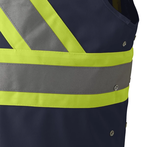 Pioneer Hi Viz Safety Vest - Tricot Poly Interlock - Adj. Sides | S/M - 4/5X Large Hi-Vis Work Wear