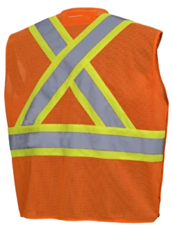Pioneer Hi Viz Drop Shoulder Safety Vest With Snaps - Poly Mesh | Sizes Small - 5XL