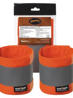 Hi-Vis Work Wear Pioneer Hi Viz 4" Adjustable Reflective Arm Bands (Pair) | Orange