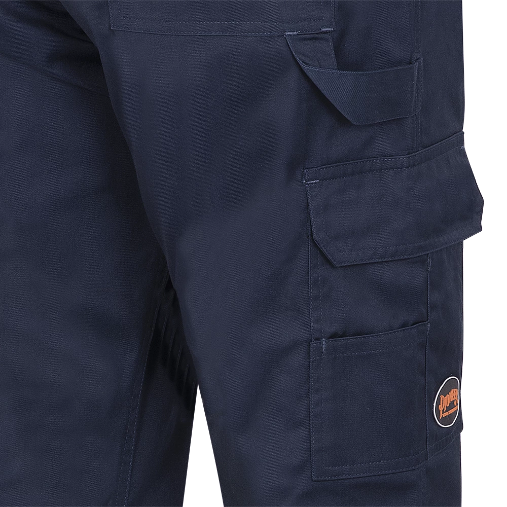 Pioneer Poly/Cotton Cargo Work Pants | Hi Viz | Navy | Sizes Waist 30" - 40"