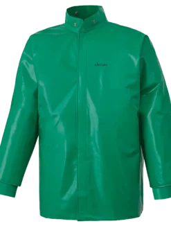 Flame Resistant Work Wear Ranpro CA-43® FR Chemical/Acid Resistant Jacket - PVC/Poly | Green | Sizes Small - 4XL