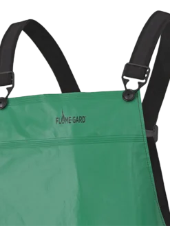 Ranpro CA-43® FR Chemical/Acid Resistant Bib Pants - PVC/Poly | Green | Sizes Small - 4XL
