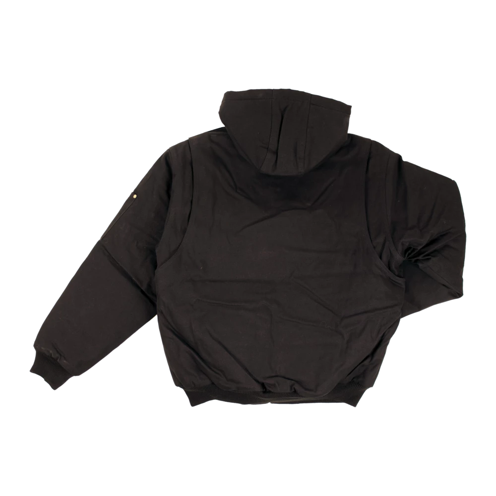 Tough Duck WJ30 Premium Hooded Bomber Jacket With Rib Knit Cuffs | S-5XL Work Wear