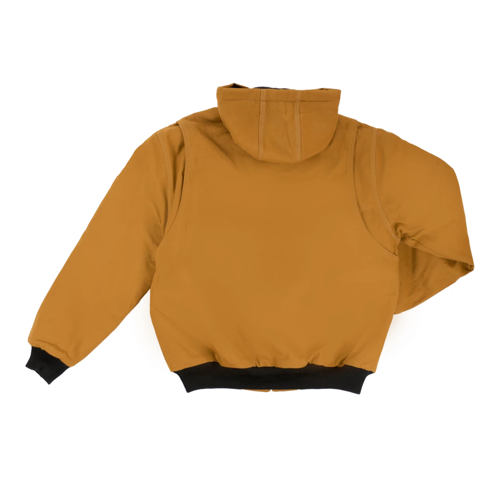 Tough Duck WJ30 Premium Hooded Bomber Jacket With Rib Knit Cuffs | S-5XL Work Wear