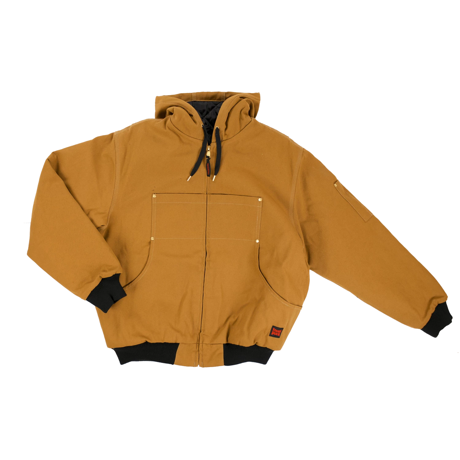 Tough Duck WJ30 Premium Hooded Bomber Jacket With Rib Knit Cuffs | S-5XL Work Wear
