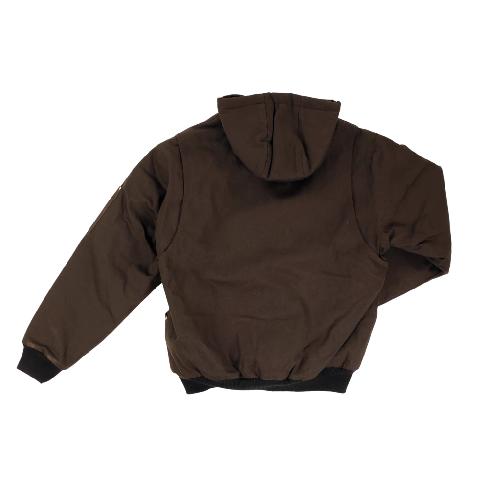 Tough Duck WJ30 Premium Hooded Bomber Jacket With Rib Knit Cuffs | S-5XL Work Wear