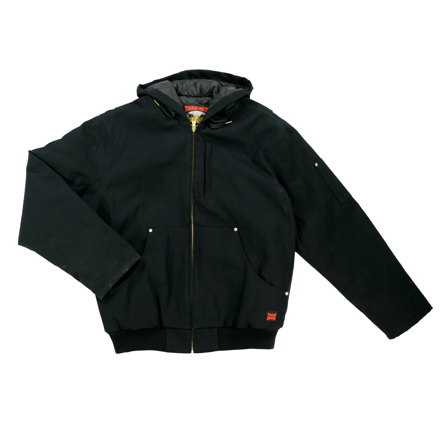Tough Duck WJ35 Premium Hooded Bomber Jacket With Storm Cuffs | S-3XL
