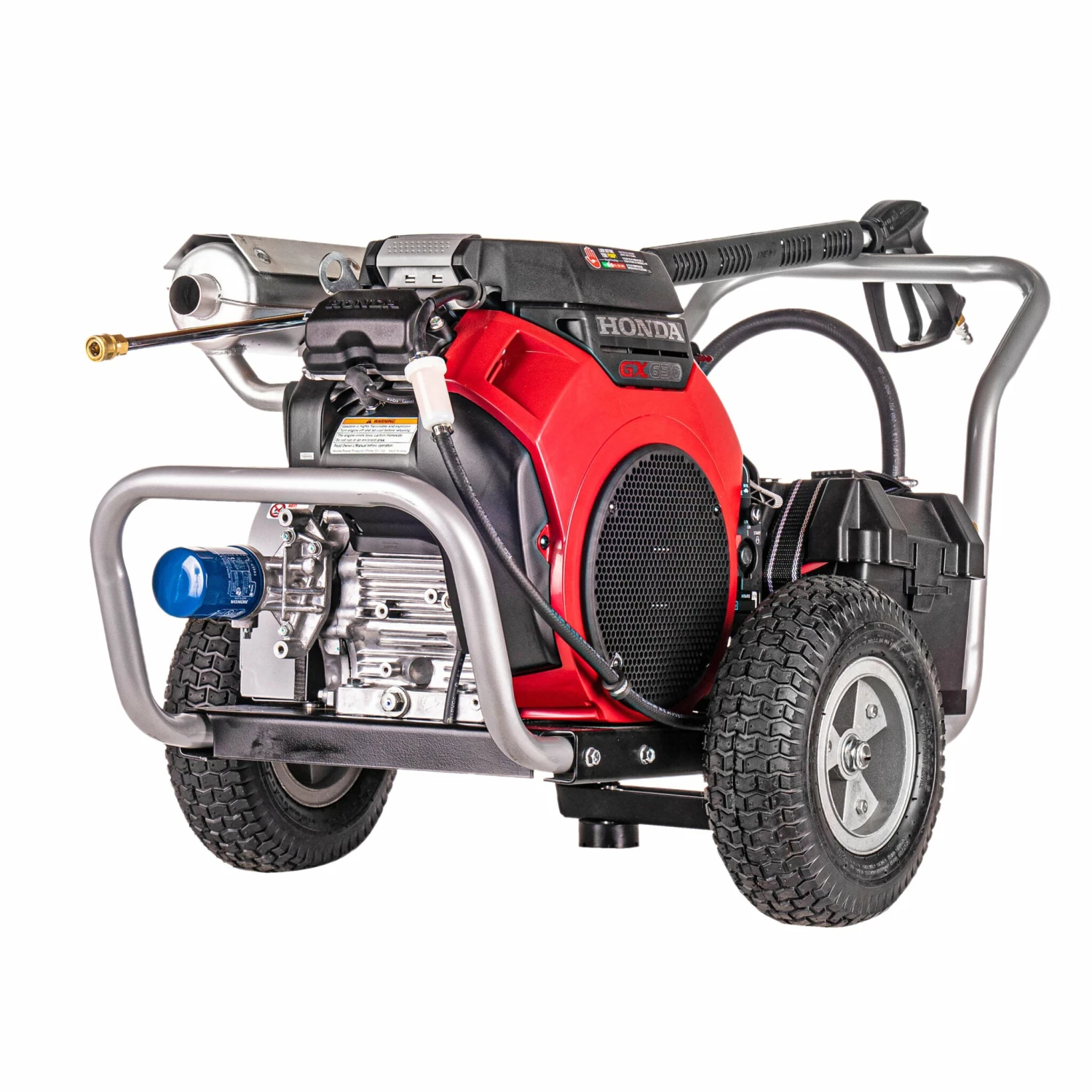 Simpson Water Shotgun Cold Water Belt Drive Honda V-Twin GX630 (688cc) Gas Engine Pressure Washer - 5000 PSI - 5.0 GPM Triplex Pump
