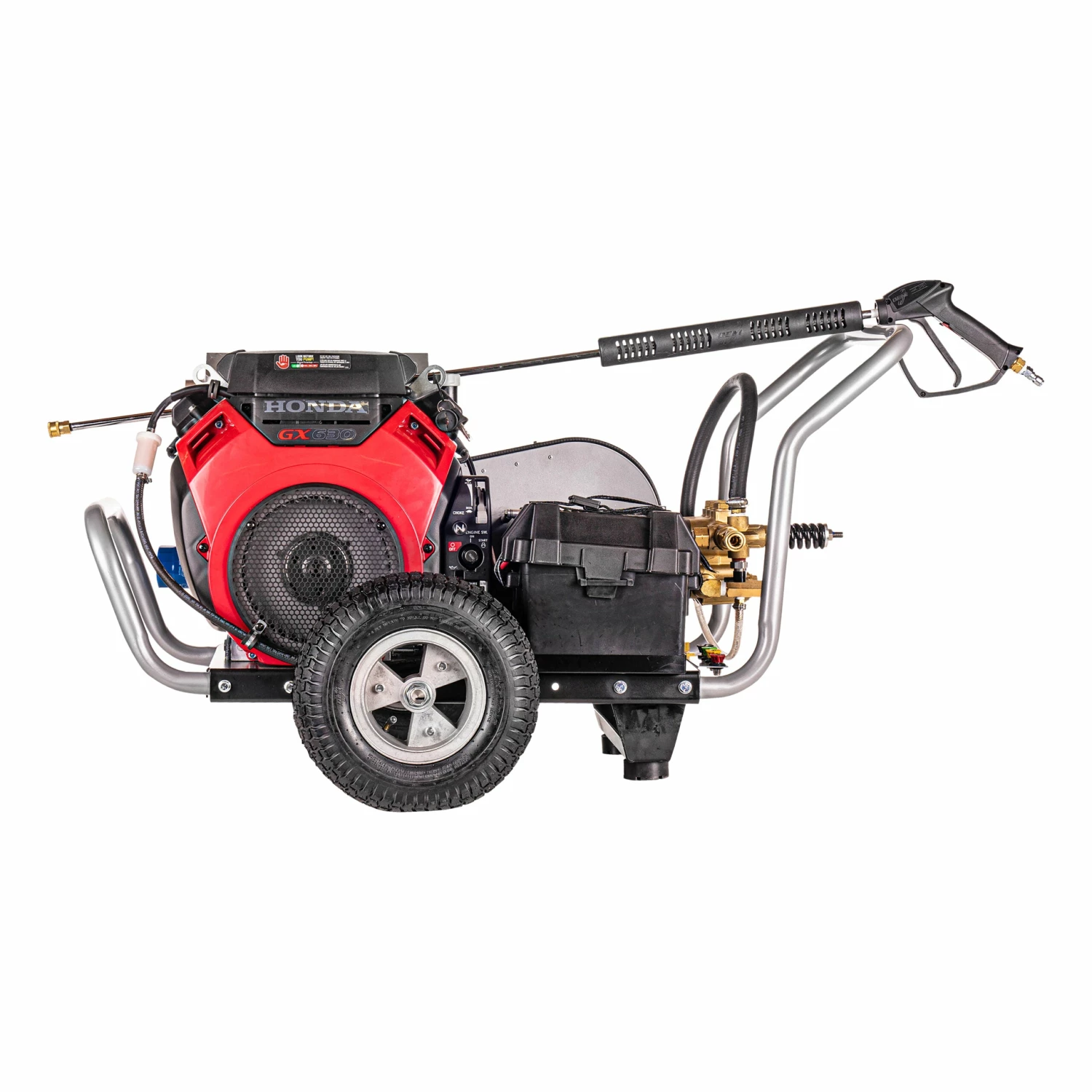 Simpson Water Shotgun Cold Water Belt Drive Honda V-Twin GX630 (688cc) Gas Engine Pressure Washer - 5000 PSI - 5.0 GPM Triplex Pump