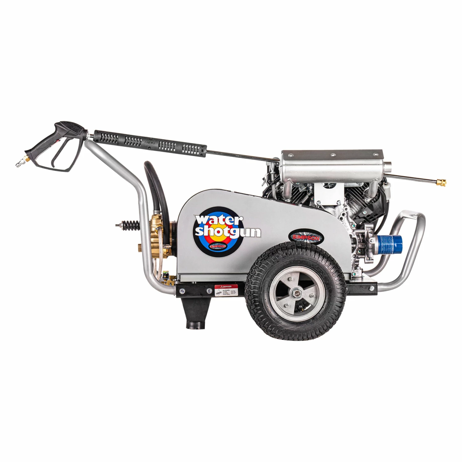 Simpson Water Shotgun Cold Water Belt Drive Honda V-Twin GX630 (688cc) Gas Engine Pressure Washer - 5000 PSI - 5.0 GPM Triplex Pump