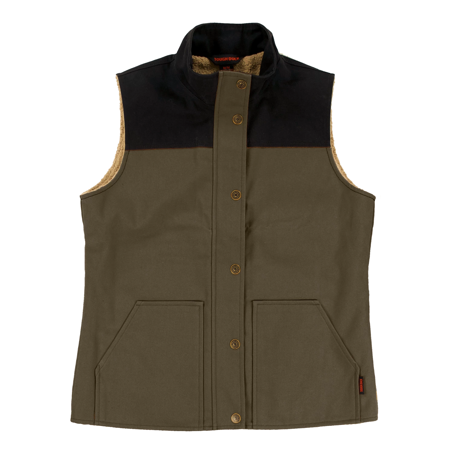 Work Wear Tough Duck WV09 Women's Duck Sherpa Lined Vest