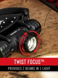 Coast Products Coast® XPH30R Rechargeable Dual Power LED Headlamp - 1000 Lumens - 3 Light Levels - 165M Beam Lighting