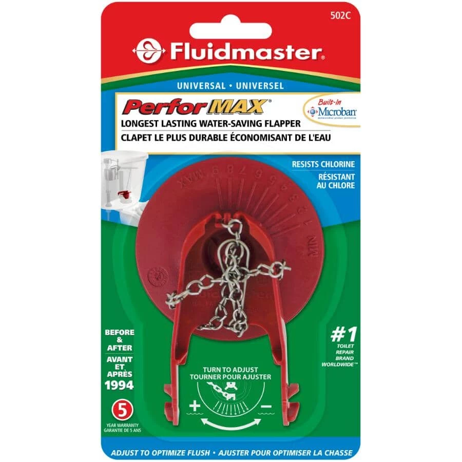 Maintenance Supplies Fluidmaster Adjust-A-Flush Toilet Flapper