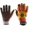 Impacto Hi-Vis Anti-Vibration Mechanic's Style Suede Leather Silicone Grip Glove With Air Glove® Technology Work Gloves