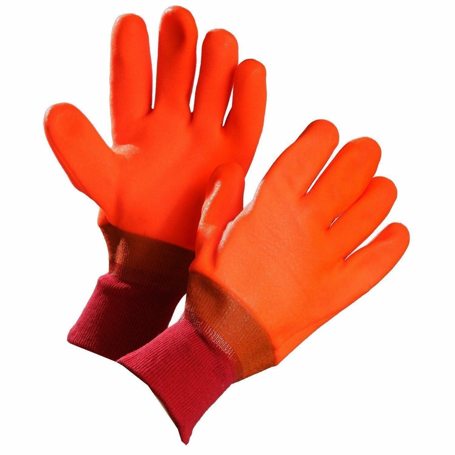 Forcefield Orange PVC Knit Wrist Winter Work Gloves - Pack Of 6 Pairs