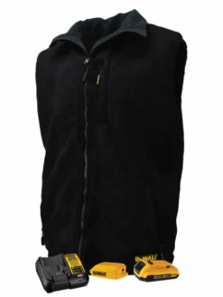 DeWalt Workwear Work Wear DEWALT® Men's Heated Reversible Fleece Vest Kitted With Battery | Sizes S - 3XL