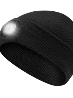 Work Hats Pioneer Knit Toque With LED Headlight