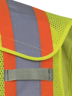 Pioneer Hi Viz Drop Shoulder Safety Vest With Snaps - Poly Mesh | Sizes Small - 5XL