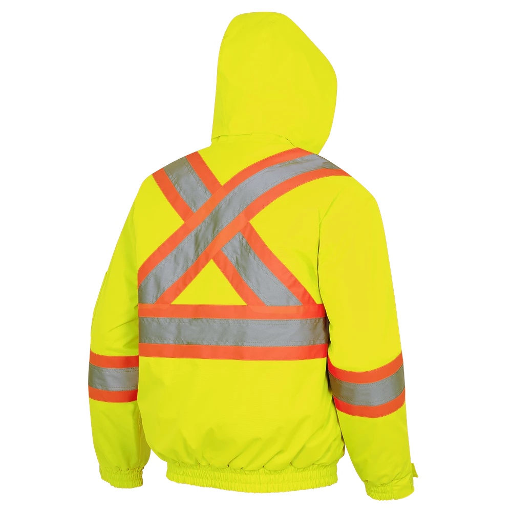 Pioneer Hi-Vis Waterproof Quilted Safety Bomber | S-5XL