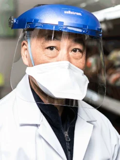 Sellstrom Single Crown Face Shield With Window And Ratcheting Headgear - Uncoated