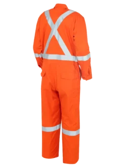 Pioneer “The Rock” 88/12 FR-Tech® Hi Vis 7 Oz Coveralls With 2" Reflective Stripe | Sizes 36 - 66 Flame Resistant Work Wear