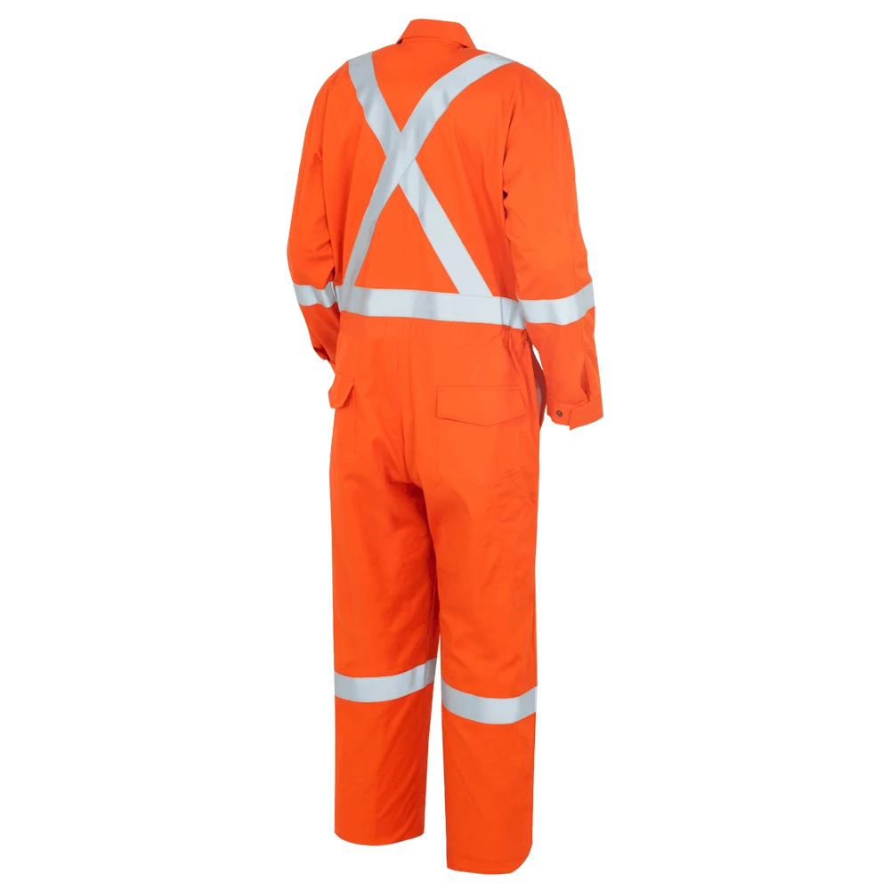 Pioneer “The Rock” 88/12 FR-Tech® Hi Vis 7 Oz Coveralls With 2" Reflective Stripe | Sizes 36 - 66 Flame Resistant Work Wear