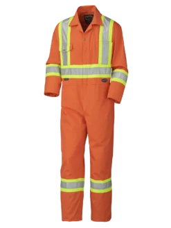 Pioneer Hi Vis Safety Coveralls - Poly/Cotton | Sizes 36 - 66