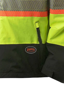Pioneer Hi Vis Softshell Waterproof/Breathable Prem Safety Jacket | S-4XL Hi-Vis Work Wear