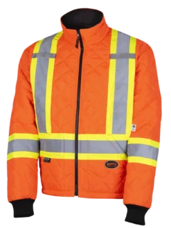 Pioneer Quilted Poly Hi Vis Freezer Jacket | S-5XL