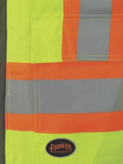 Pioneer Reflective Striped 6 In 1 Winter Work Bomber | XS-5XL Hi-Vis Work Wear