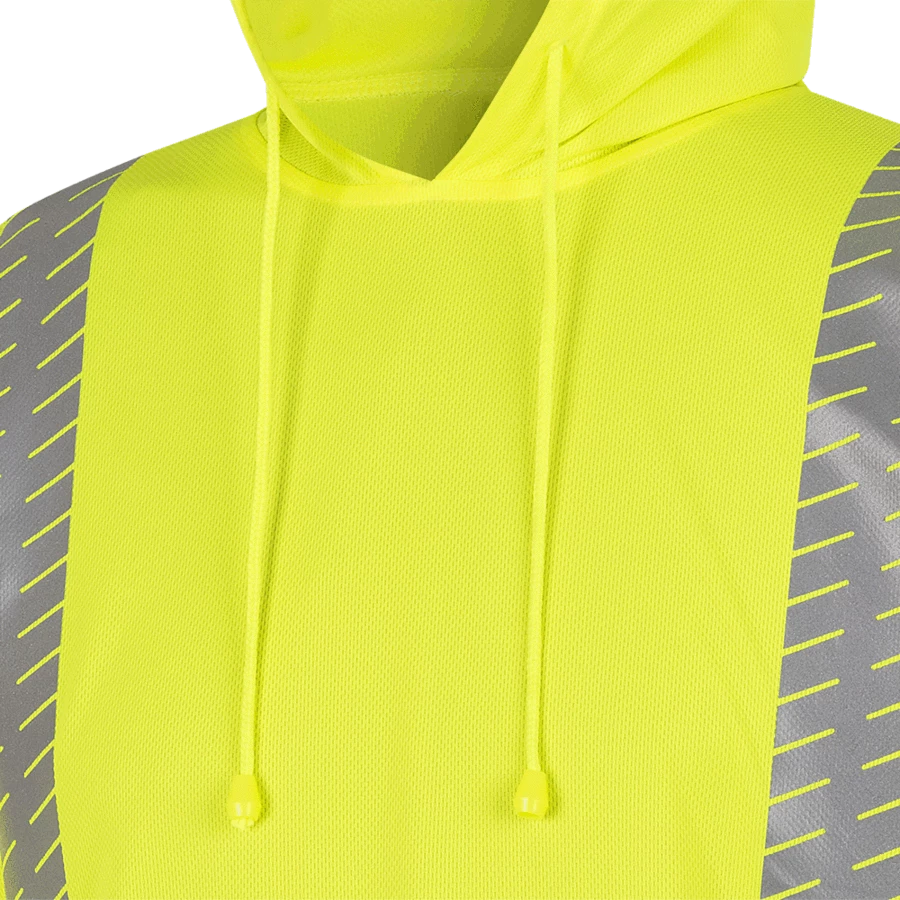 Pioneer Birdseye Safety Hoodie Shirt With Kangaroo Pocket | Sizes S - 4XL Hi-Vis Work Wear