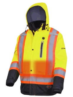 Pioneer NANO StormMaster® Heated Insulated Safety Jacket | S-4XL Hi-Vis Work Wear