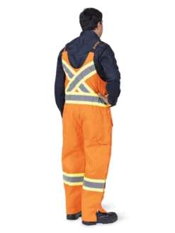 Pioneer Insulated Hi Vis Quilted Cotton Duck Bib Overall | S-4XL Hi-Vis Work Wear