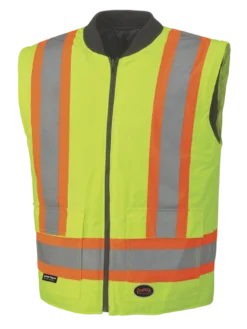 Pioneer Reflective Striped 6 In 1 Winter Work Bomber | XS-5XL Hi-Vis Work Wear