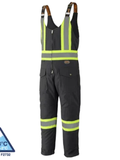Pioneer Insulated Hi Vis Quilted Cotton Duck Bib Overall | Limited Size Selection Hi-Vis Work Wear