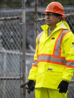 Pioneer 5880 Hi Vis FR PU/Cotton Rain Jacket | XS-4XL