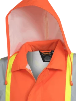 Pioneer The Rock 300D Oxford Polyester Waterproof Safety Rain Jacket | S-5XL Hi-Vis Work Wear