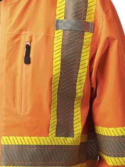 Pioneer Hi Vis Softshell Waterproof/Breathable Prem Safety Jacket | S-4XL Hi-Vis Work Wear