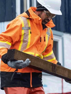 Pioneer Hi Vis Softshell Waterproof/Breathable Prem Safety Jacket | S-4XL Hi-Vis Work Wear